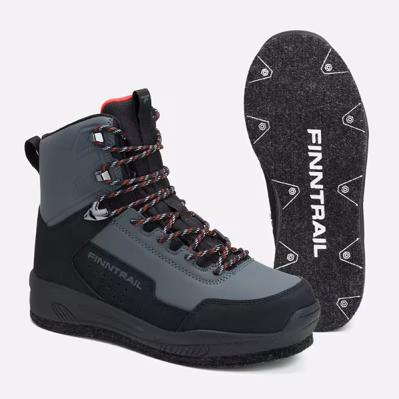 Ботинки забродные мужские Finntrail Wademan 5202 Темно-серый (DarkGrey), размер 41