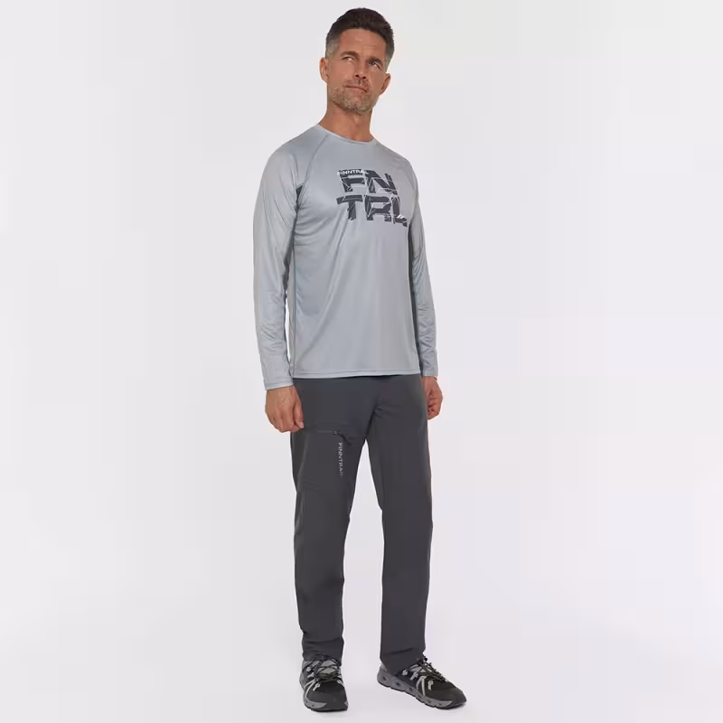 Лонгслив мужской Finntrail Wave Logo 6613 серый (Grey), полиэстер, размер 54-56 (XL), 180-190 см