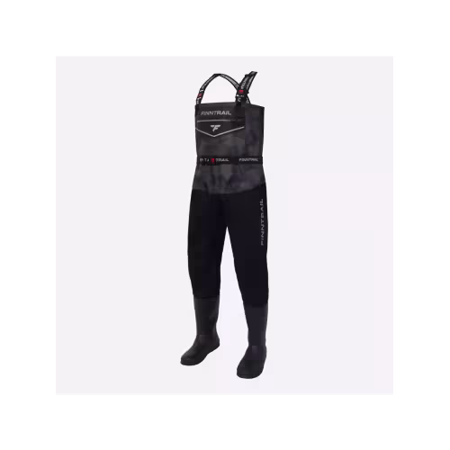 Полукомбинезон-вейдерсы мужской Finntrail Enduro BF 5281 Сумеречно-черный камуфляж (CamoShadowBlack), Hard-Tex, размер M/43, 170-180 см