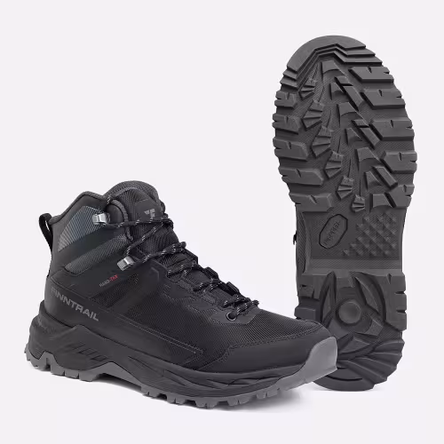 Ботинки мужские треккинговые Finntrail TractionMid 5191 Графит (Graphite), серый, размер 45