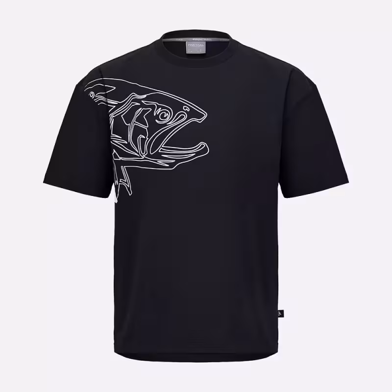 Футболка мужская Finntrail Big Fish 6732 Черный (Black), хлопок, размер L, 175-185 см