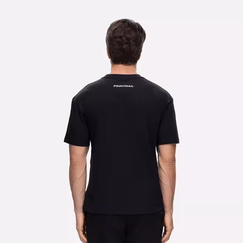 Футболка мужская Finntrail Big Fish 6732 Черный (Black), хлопок, размер L, 175-185 см