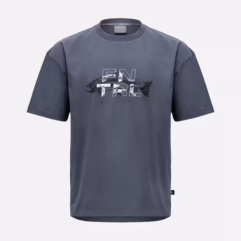 Футболка мужская Finntrail Fish 6731 Темно-серый (DarkGrey), хлопок, размер M, 170-180 см