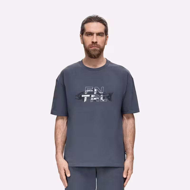 Футболка мужская Finntrail Fish 6731 Темно-серый (DarkGrey), хлопок, размер M, 170-180 см