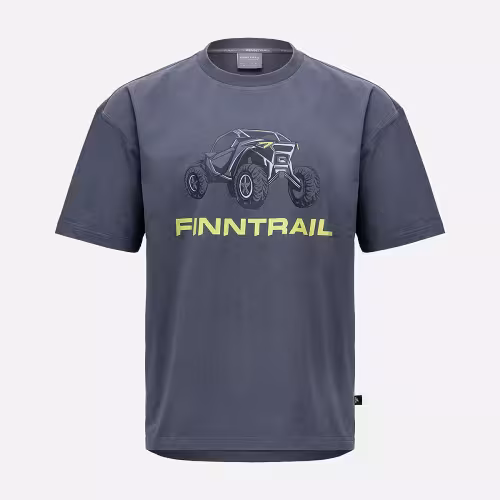 Футболка мужская Finntrail Buggy 6716 Темно-серый (DarkGrey), хлопок, размер L, 175-185 см