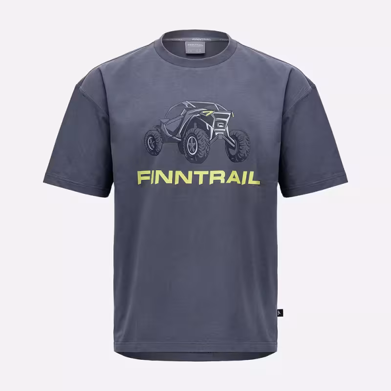 Футболка мужская Finntrail Buggy 6716 Темно-серый (DarkGrey), хлопок, размер L, 175-185 см