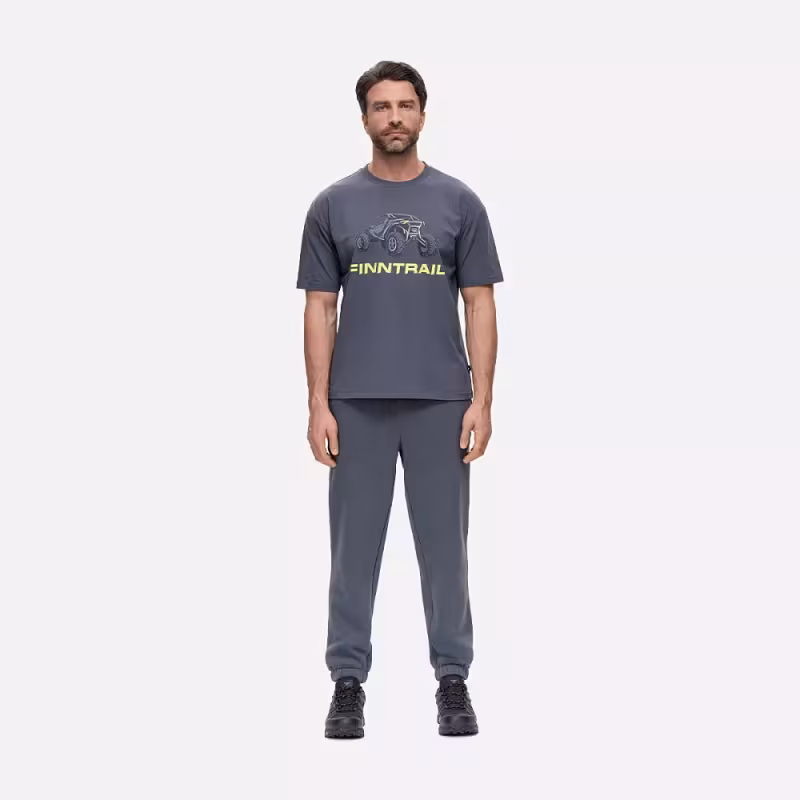 Футболка мужская Finntrail Buggy 6716 Темно-серый (DarkGrey), хлопок, размер L, 175-185 см