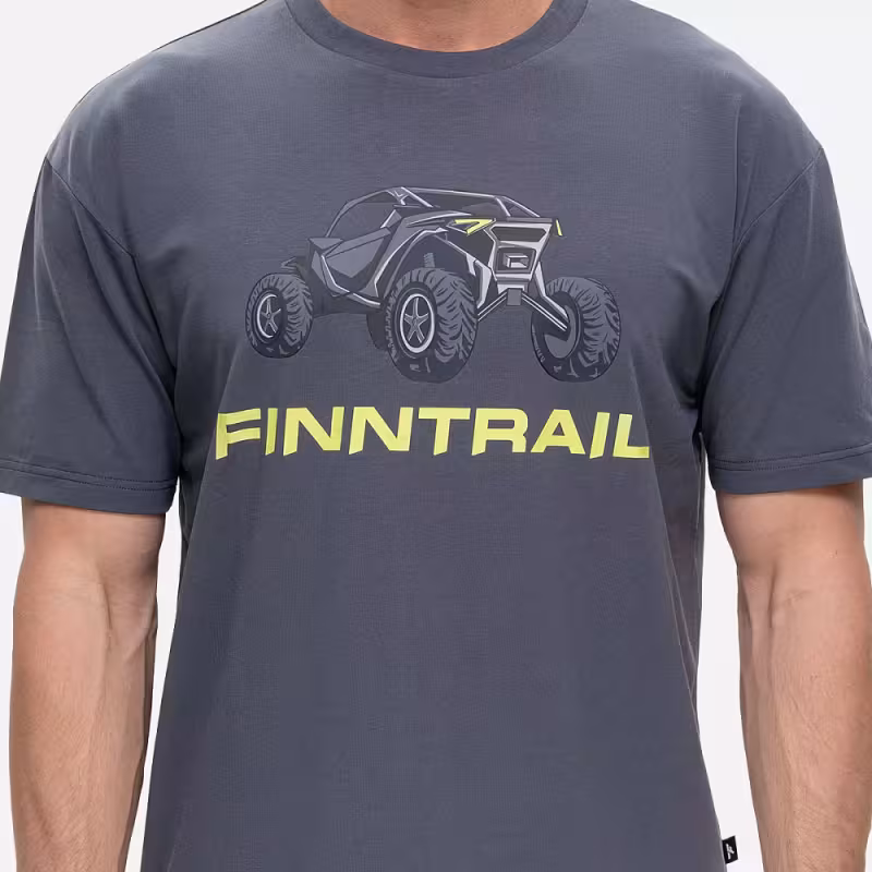 Футболка мужская Finntrail Buggy 6716 Темно-серый (DarkGrey), хлопок, размер L, 175-185 см