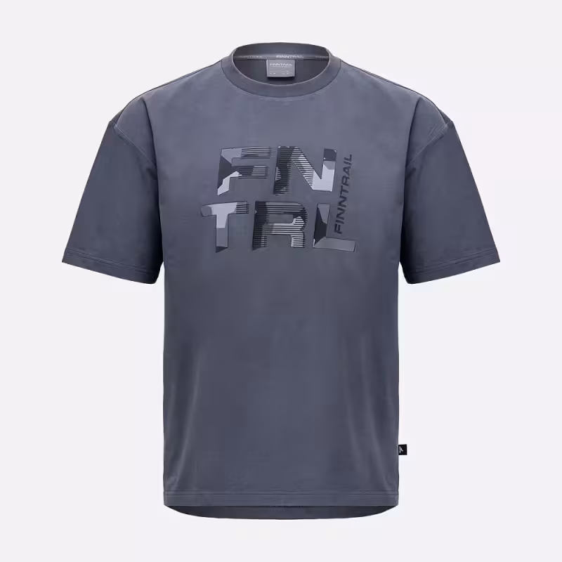 Футболка мужская Finntrail Big Logo 6733 Темно-серый (DarkGrey), хлопок, размер L, 175-185 см