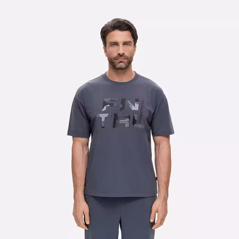 Футболка мужская Finntrail Big Logo 6733 Темно-серый (DarkGrey), хлопок, размер L, 175-185 см