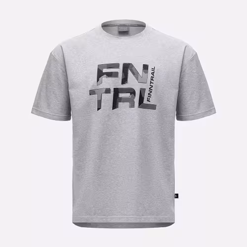 Футболка мужская Finntrail Big Logo 6733 Серый меланж (Grey Mellange), хлопок, размер L, 175-185 см
