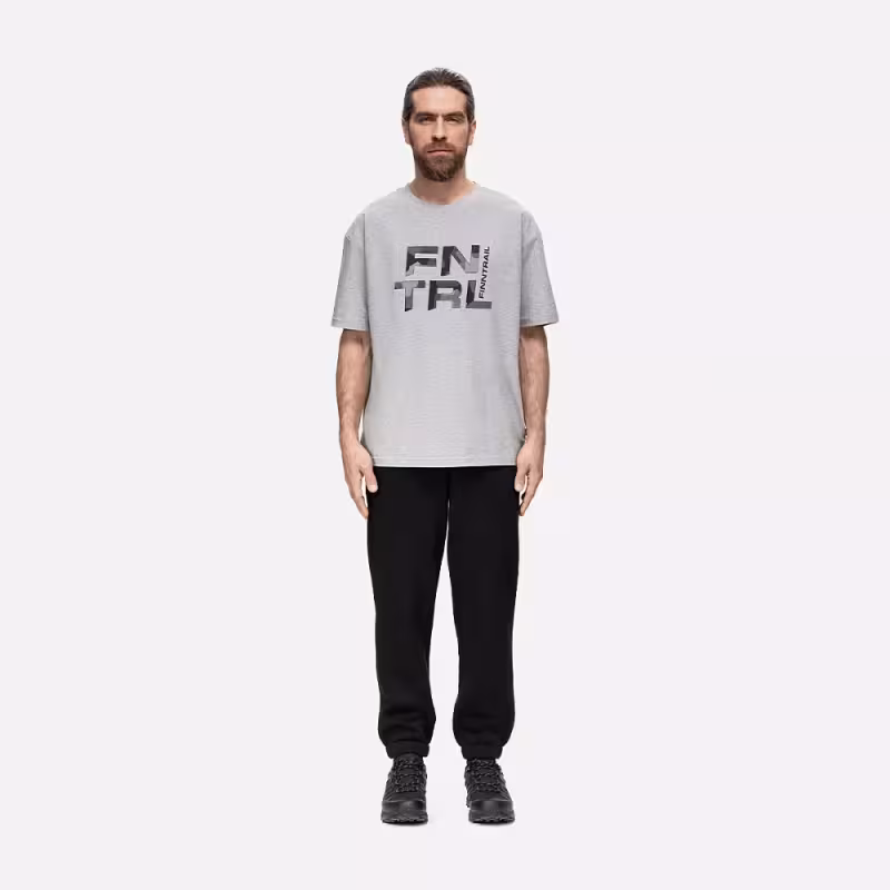 Футболка мужская Finntrail Big Logo 6733 Серый меланж (Grey Mellange), хлопок, размер L, 175-185 см