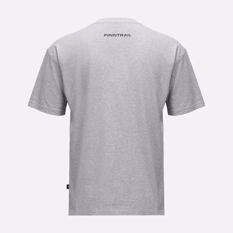 Футболка мужская Finntrail Big Logo 6733 Серый меланж (Grey Mellange), хлопок, размер L, 175-185 см