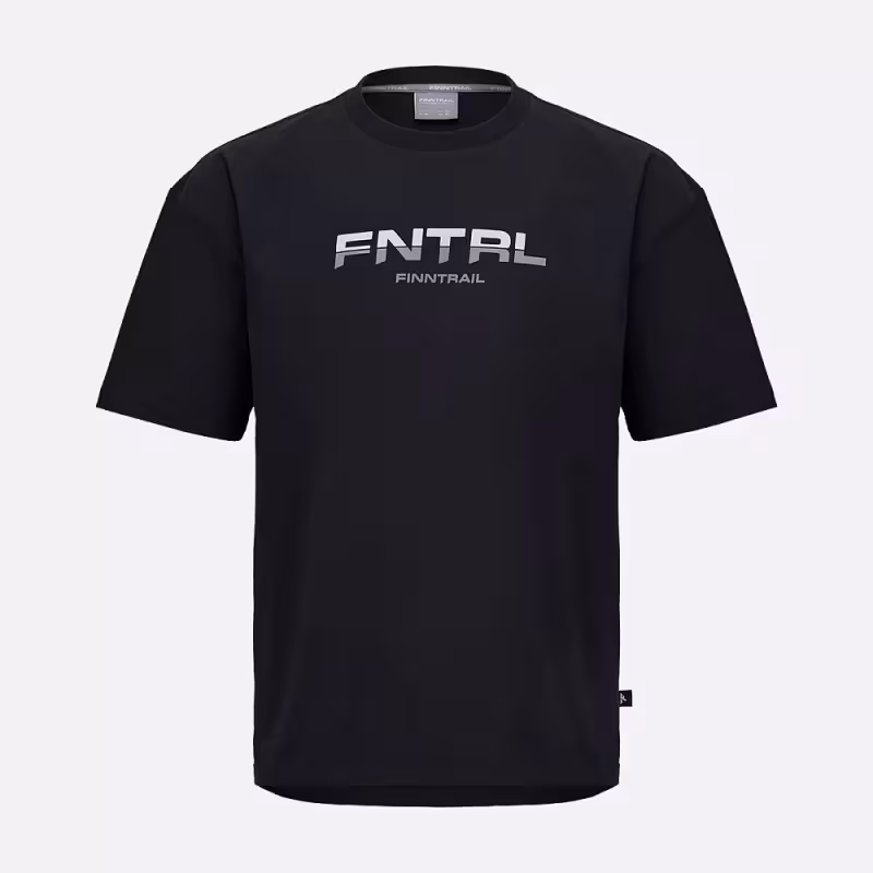 Футболка мужская Finntrail Logo 6734 Черный (Black), хлопок, размер XXL, 185-195 см