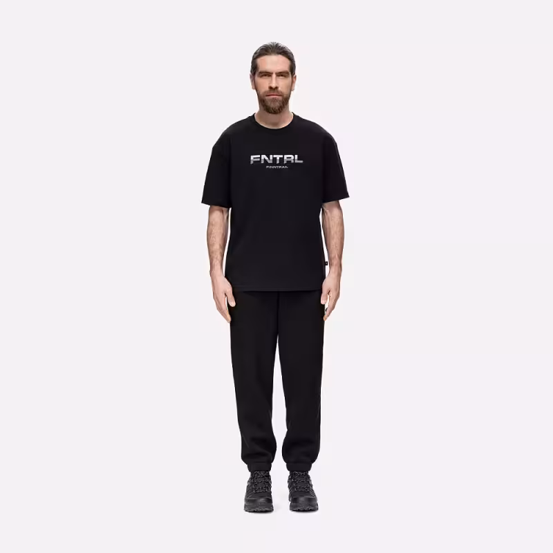 Футболка мужская Finntrail Logo 6734 Черный (Black), хлопок, размер XXL, 185-195 см