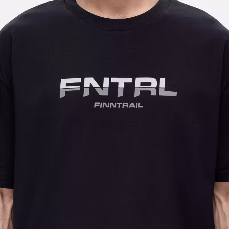 Футболка мужская Finntrail Logo 6734 Черный (Black), хлопок, размер XXL, 185-195 см