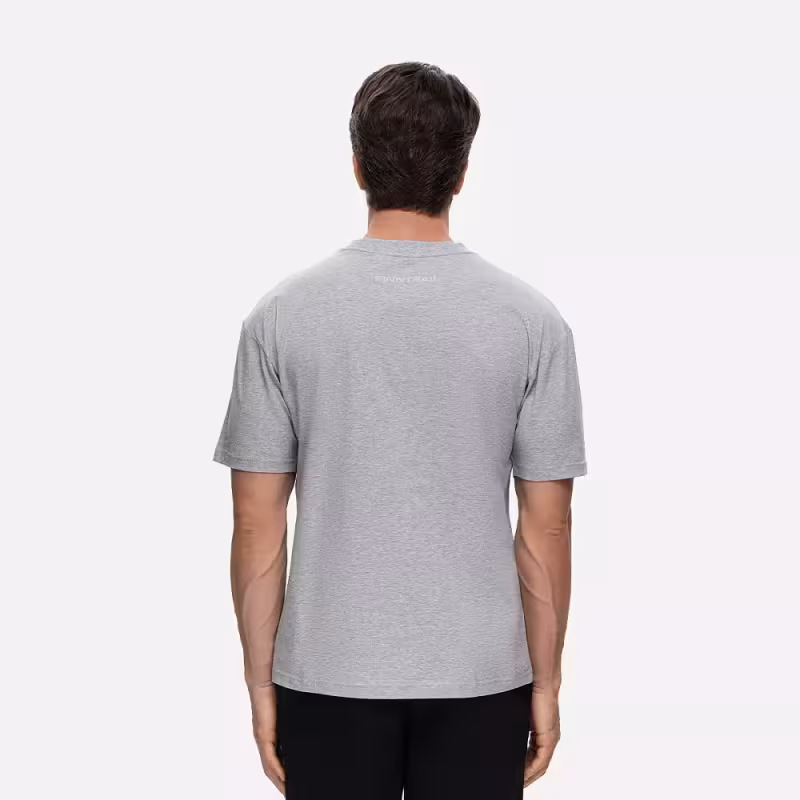Футболка мужская Finntrail Logo 6734 Серый меланж (Grey Mellange), хлопок, размер XXL, 185-195 см