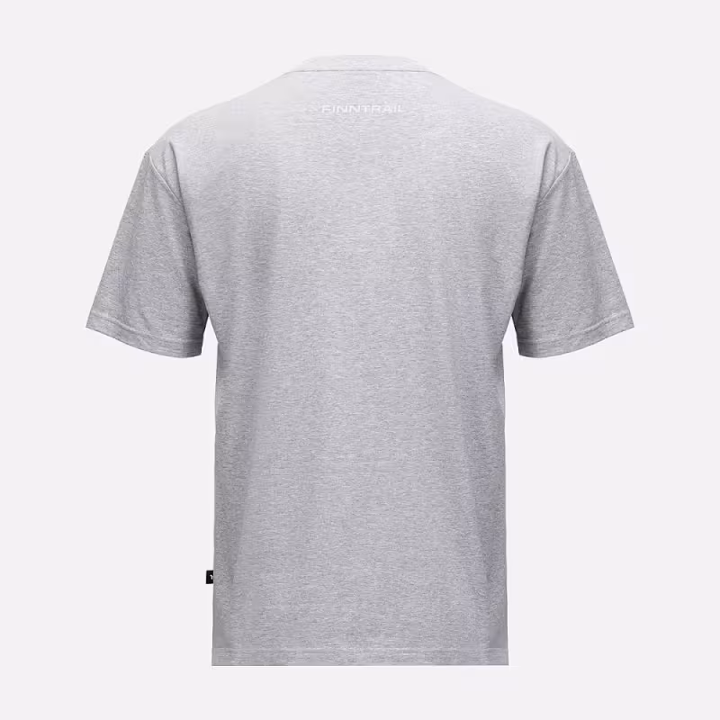 Футболка мужская Finntrail Logo 6734 Серый меланж (Grey Mellange), хлопок, размер XXL, 185-195 см