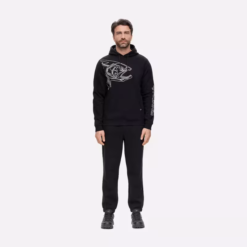 Худи мужское Finntrail Big Fish 6828 Черный (Black), футер, размер L, 175-185 см