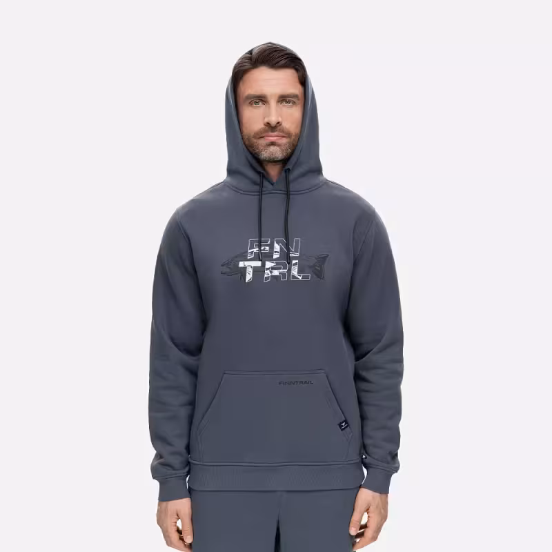 Худи мужское Finntrail Fish 6827 Темно-серый (DarkGrey), футер, размер M, 170-180 см