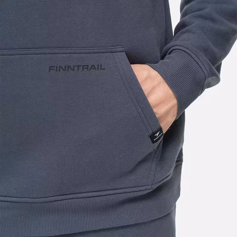 Худи мужское Finntrail Fish 6827 Темно-серый (DarkGrey), футер, размер M, 170-180 см