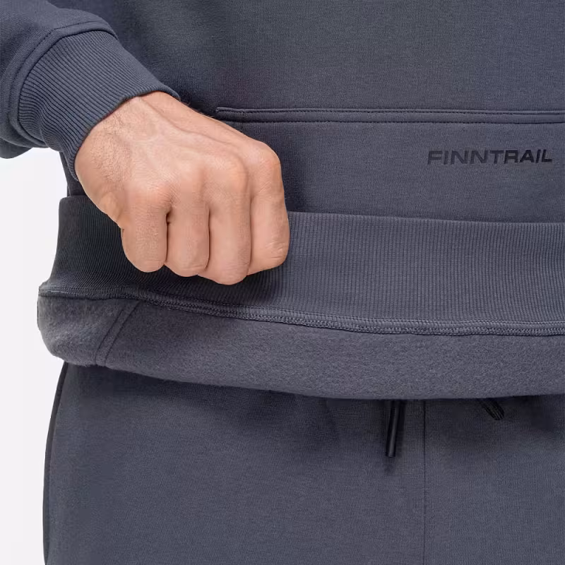 Худи мужское Finntrail Fish 6827 Темно-серый (DarkGrey), футер, размер M, 170-180 см