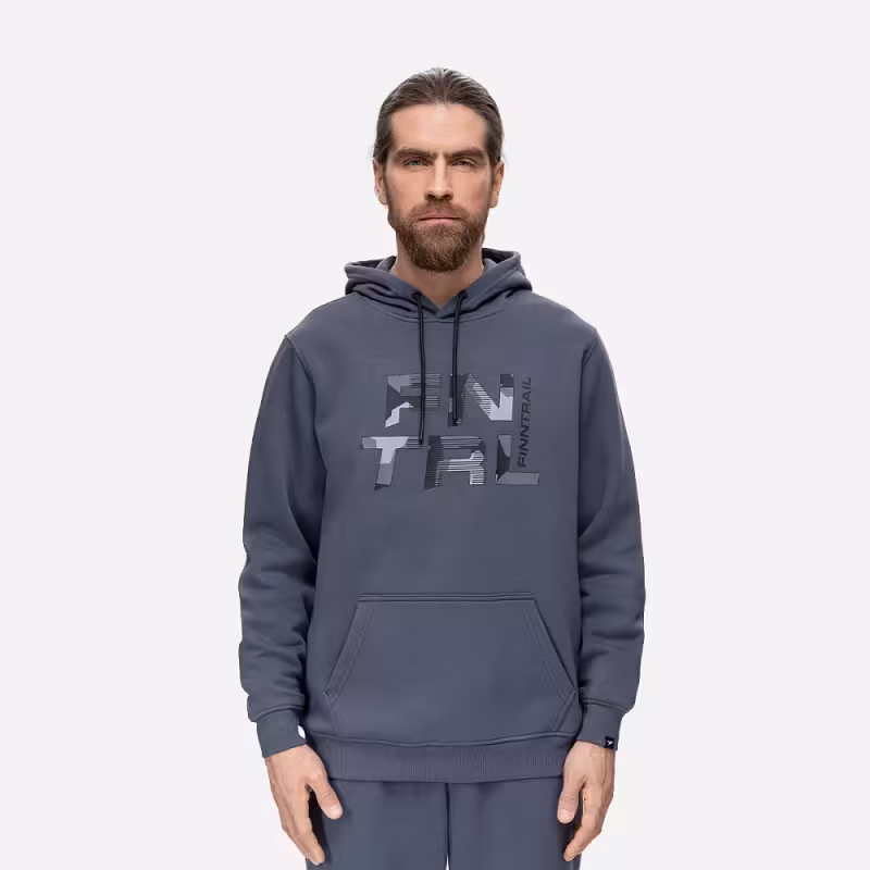 Худи мужское Finntrail Big Logo 6830 Темно-серый (DarkGrey), футер, размер S, 165-175 см