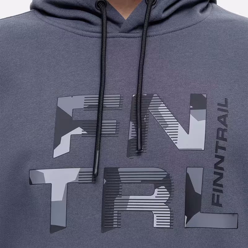 Худи мужское Finntrail Big Logo 6830 Темно-серый (DarkGrey), футер, размер S, 165-175 см