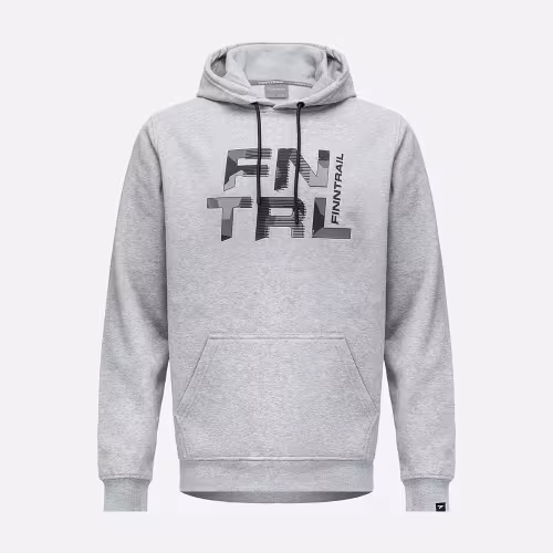 Худи мужское Finntrail Big Logo 6830 Серый меланж (Grey Mellange), футер, размер L, 175-185 см