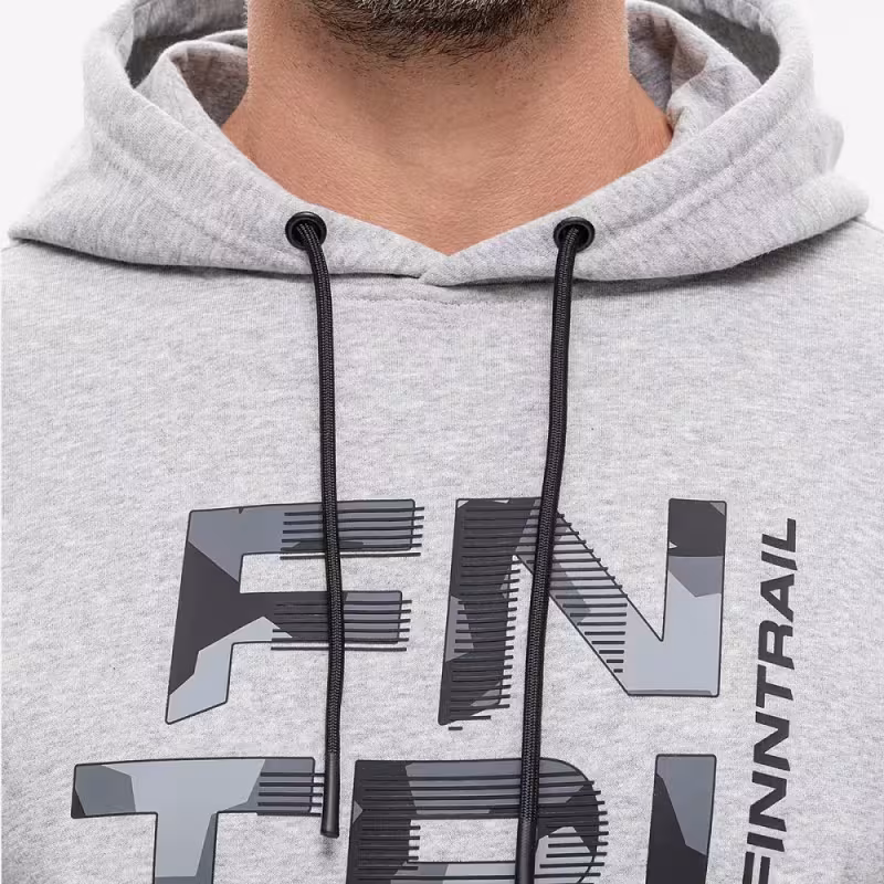 Худи мужское Finntrail Big Logo 6830 Серый меланж (Grey Mellange), футер, размер L, 175-185 см
