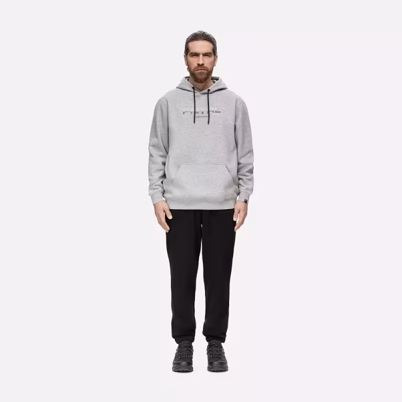 Худи мужское Finntrail Logo 6829 Серый меланж (Grey Mellange), футер, размер L, 175-185 см
