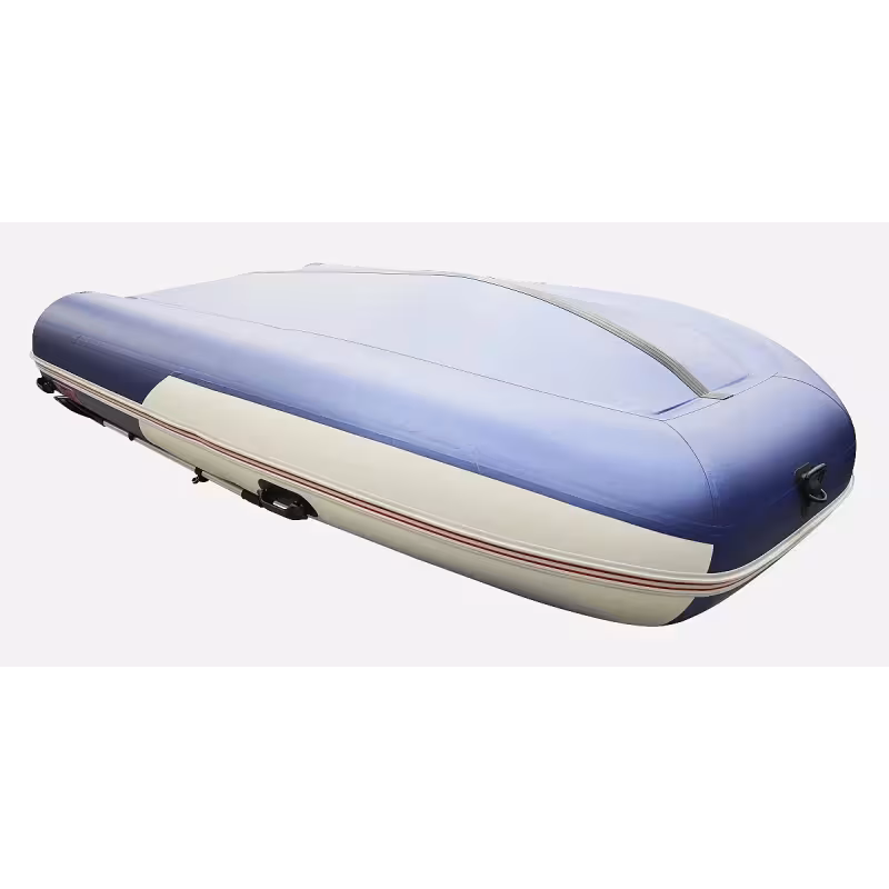 Надувная лодка ПВХ Hunterboat Stels 355, фанерный пайол, синий/белый