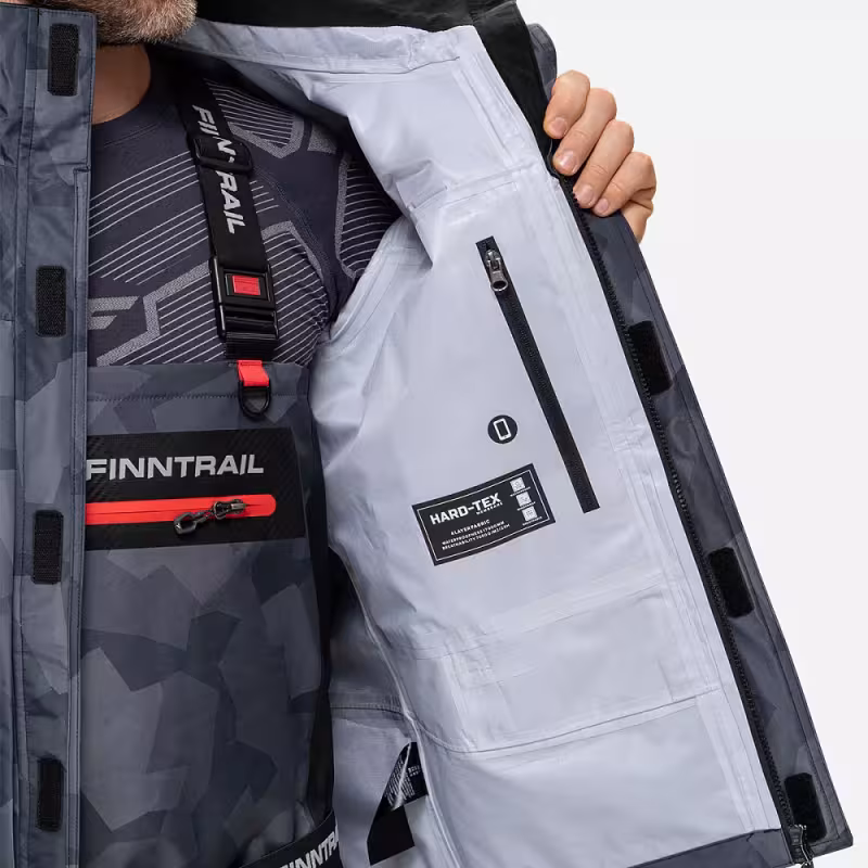 Куртка мужская Finntrail Athletic 4024 Сумеречно-черный камуфляж (CamoShadowBlack), Хард-Текс (Hard-Tex), размер M, 170-180 см