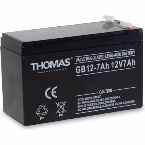 Аккумулятор тяговый Thomas GB12-7, 7A, 12V