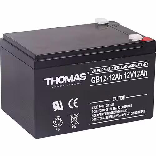 Аккумулятор тяговый Thomas GB12-7, 12A, 12V