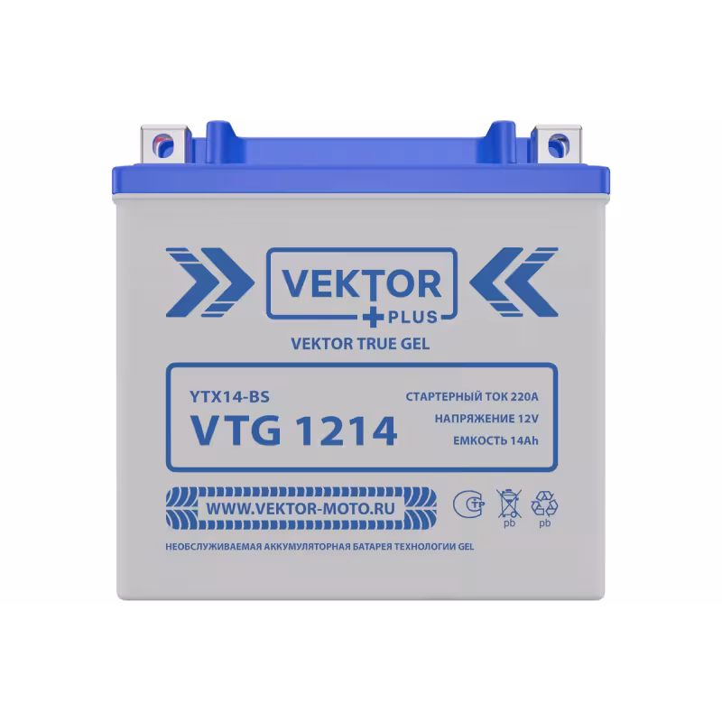 Аккумулятор Vector YTX14-BS, 14Ah, 12V