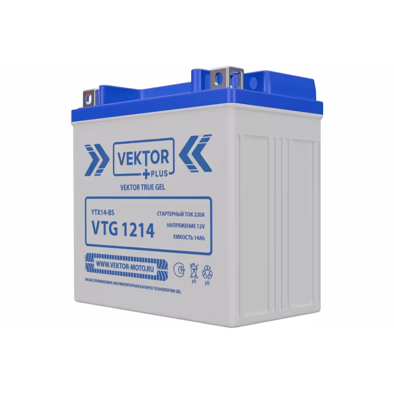 Аккумулятор Vector YTX14-BS, 14Ah, 12V