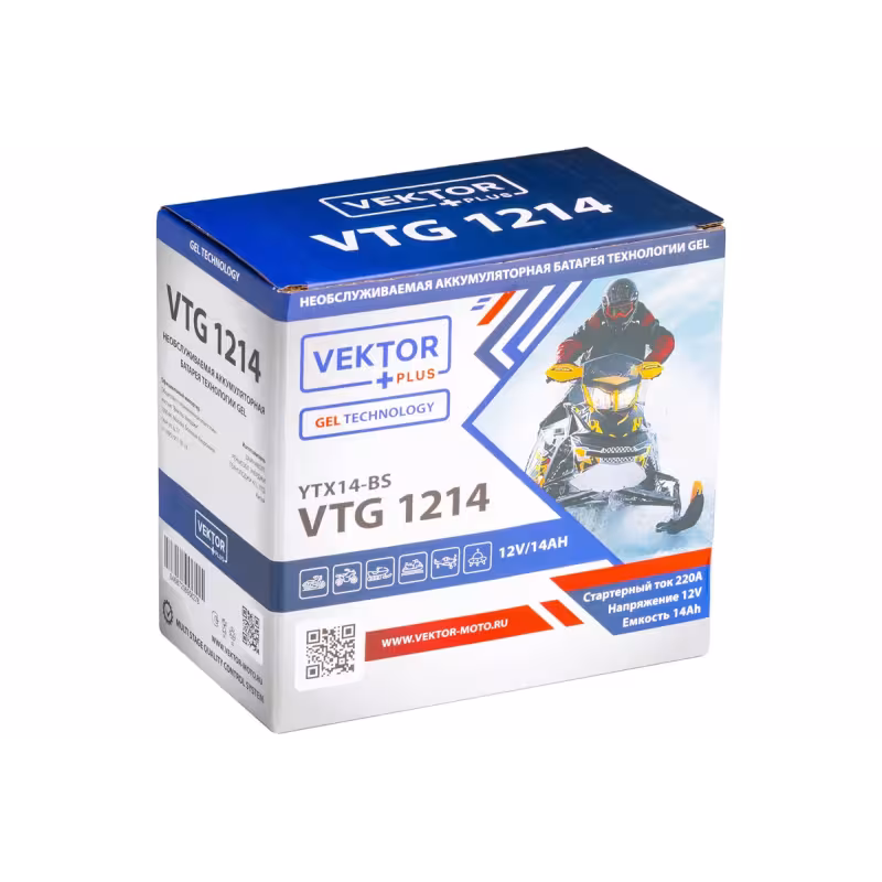 Аккумулятор Vector YTX14-BS, 14Ah, 12V