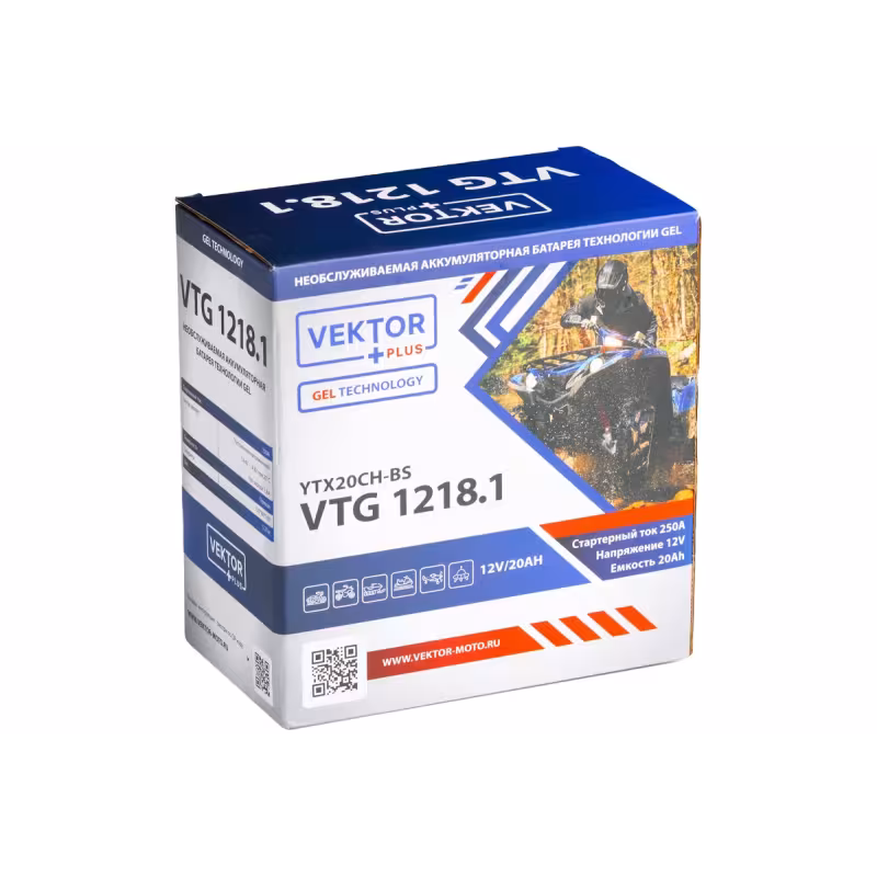 Аккумулятор Vector YTX20CH-BS, 20Ah, 12V