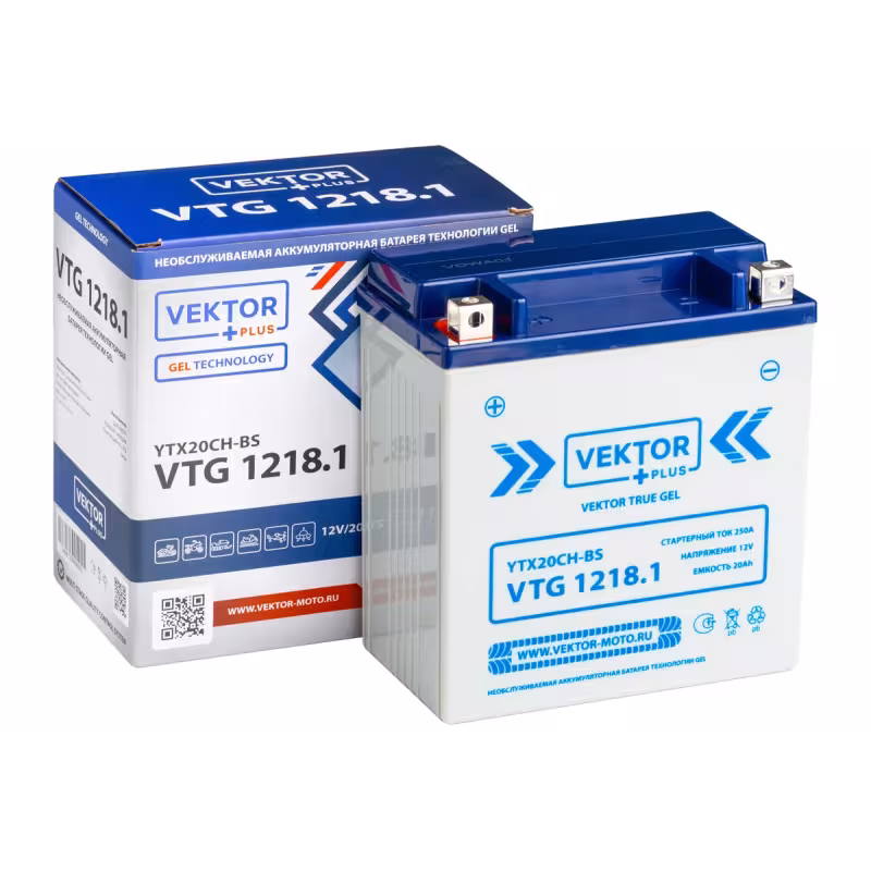 Аккумулятор Vector YTX20CH-BS, 20Ah, 12V