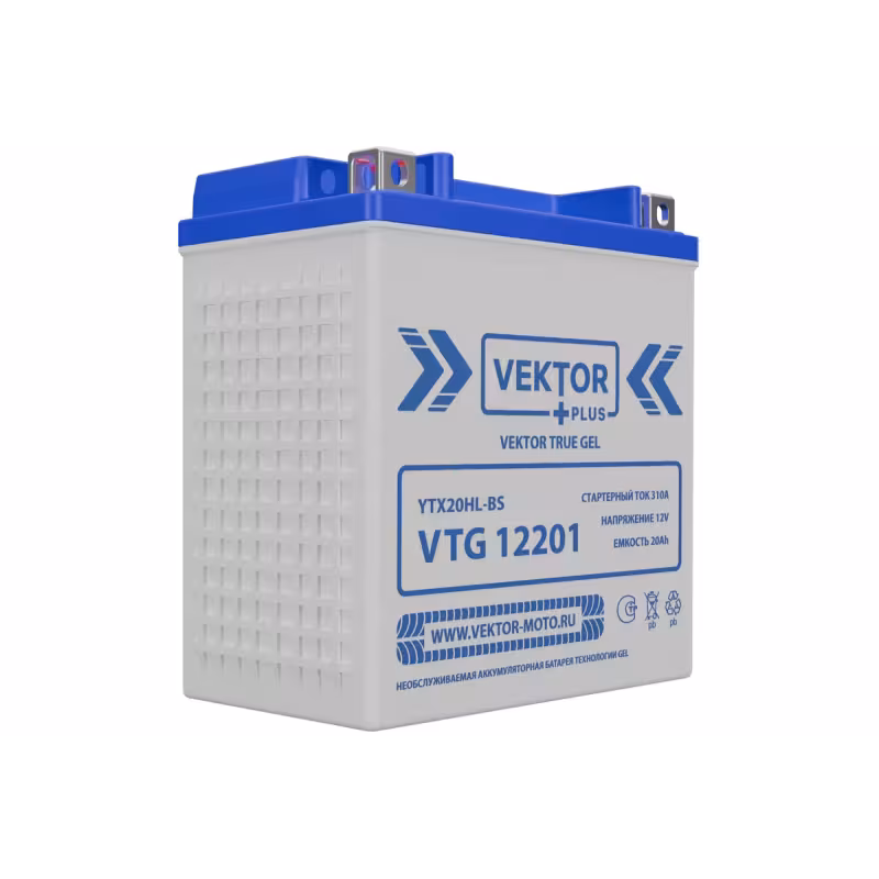 Аккумулятор Vector YTX20L-BS, 20Ah, 12V