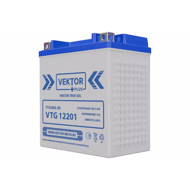 Аккумулятор Vector YTX20L-BS, 20Ah, 12V