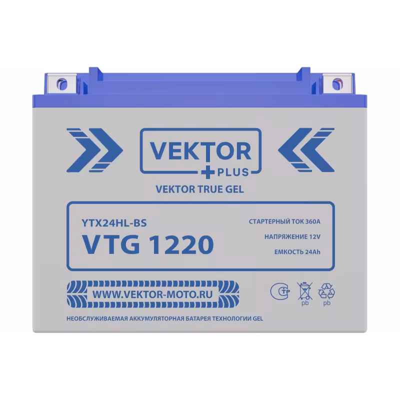 Аккумулятор Vector YTX24HL-BS, 21Ah, 12V
