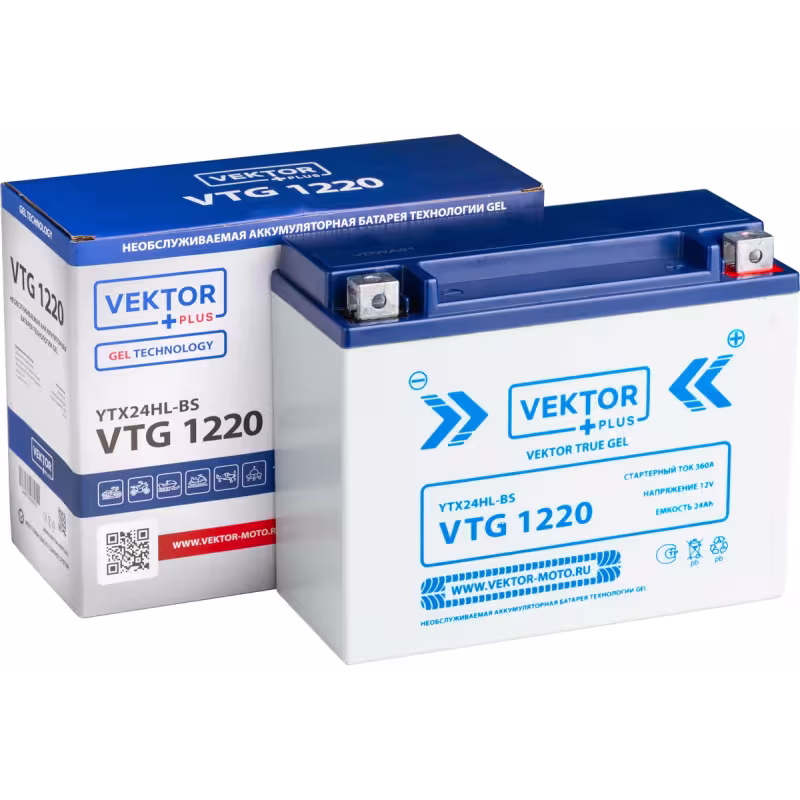 Аккумулятор Vector YTX24HL-BS, 21Ah, 12V