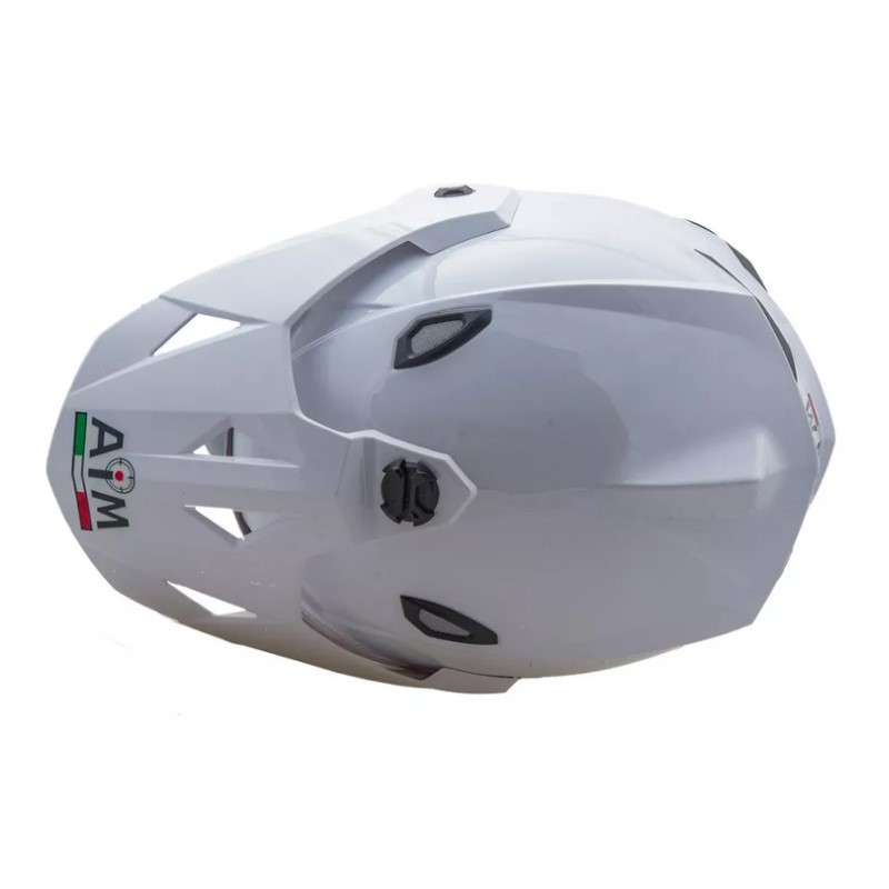 Мотошлем детский AiM JK802Y White Glossy, белый, размер Y/L