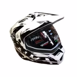 Мотошлем детский AiM JK802Y White Black, черный/белый, размер Y/S