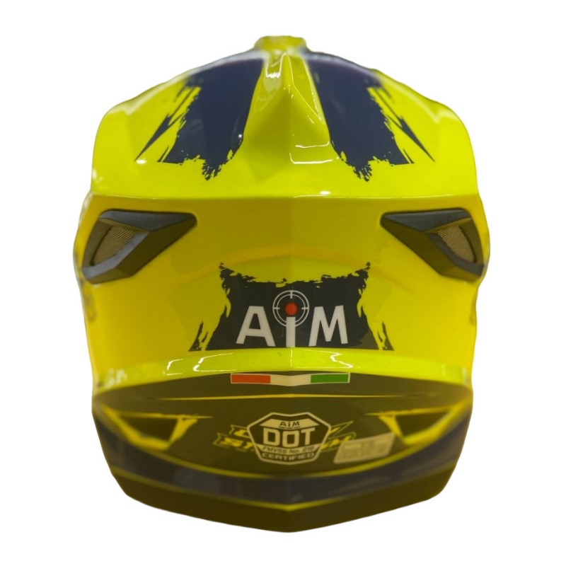 Мотошлем детский AiM JK802Y Yellow/Blue, желтый/синий, размер Y/L