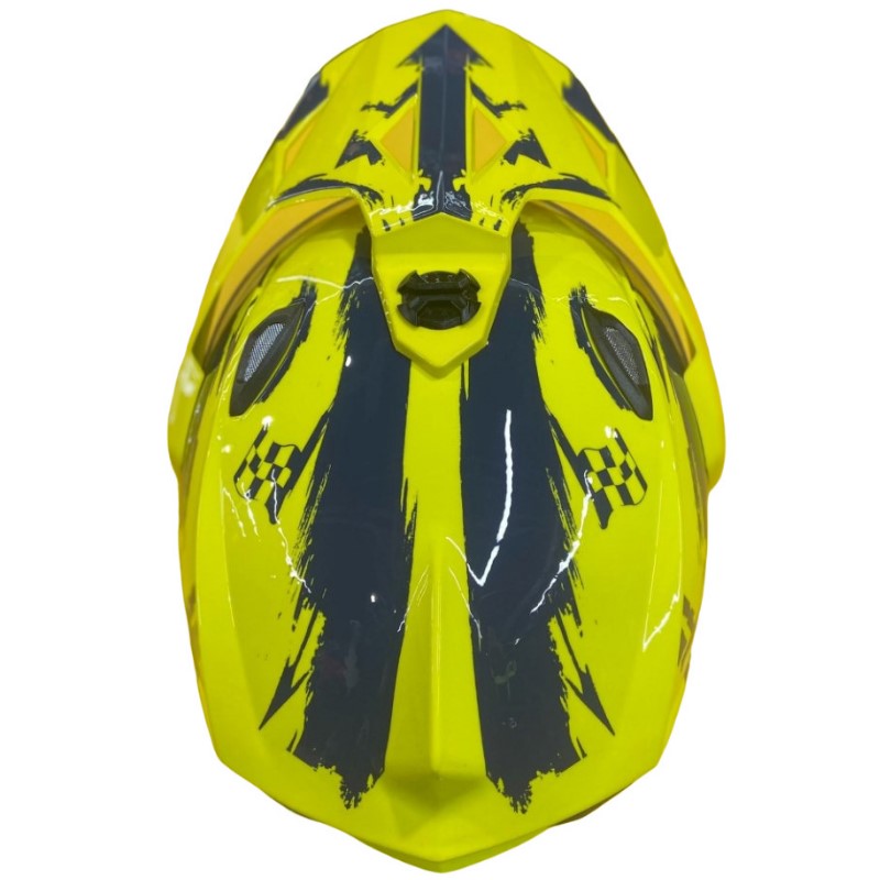 Мотошлем детский AiM JK802Y Yellow/Blue, желтый/синий, размер Y/L