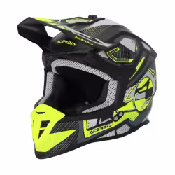 Мотошлем Acerbis Linear 22-06 Black/Fluo-Yellow, черный/желтый, размер XL