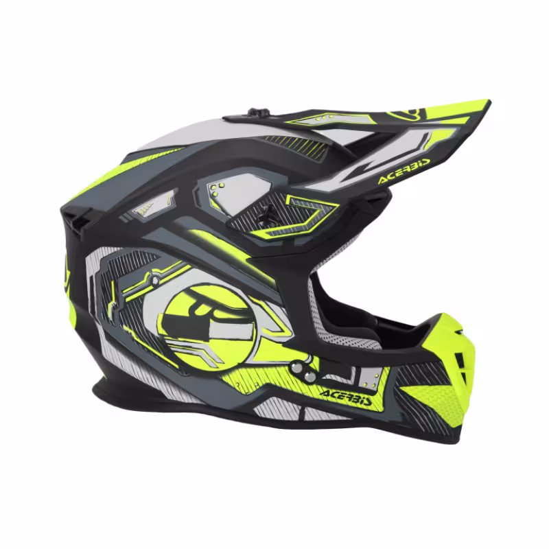 Мотошлем Acerbis Linear 22-06 Black/Fluo-Yellow, черный/желтый, размер XL